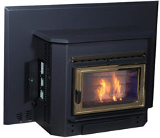 corn burning fireplace insert