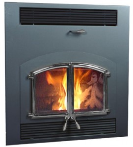 wood burning fireplace